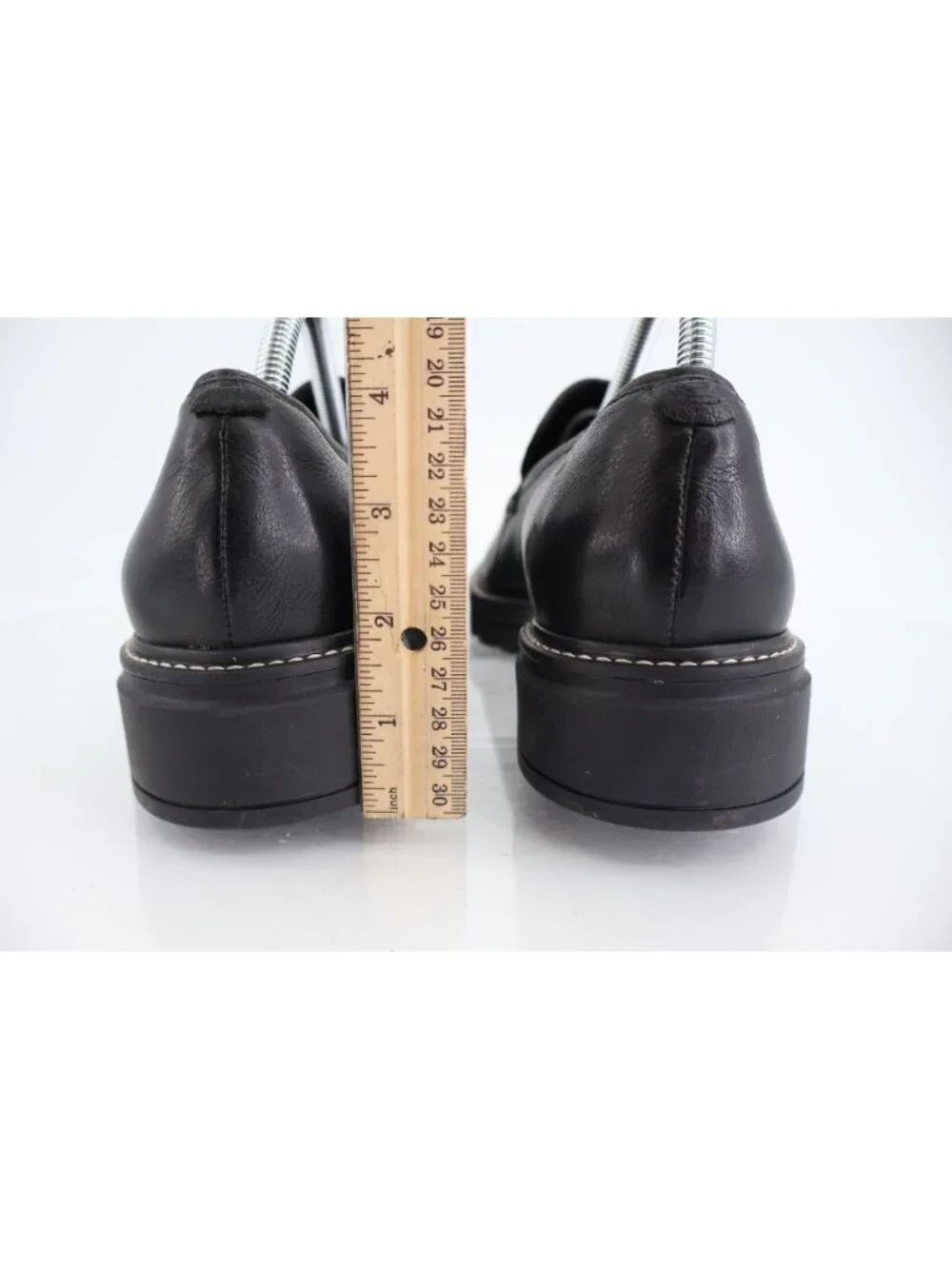 Bernardo Studio Womens Caleb Penny Loafers Block Heel Black Leather Size 11